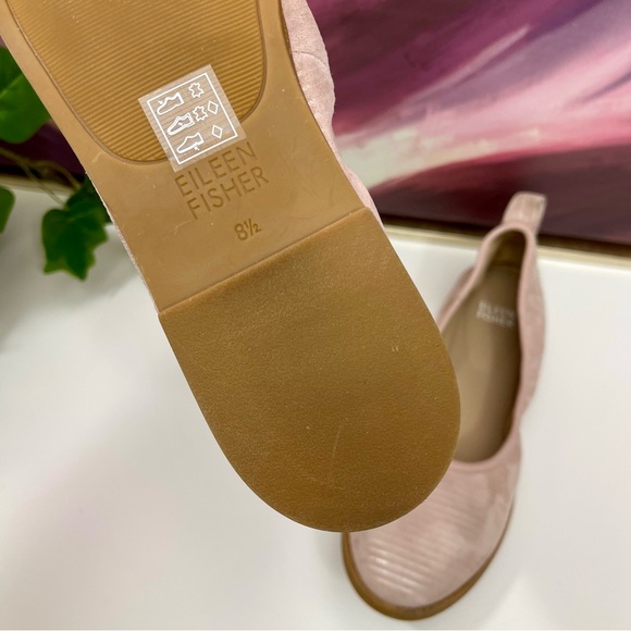 EILEEN FISHER Notion Ballet Flat In Goose Bump/light Gold Size 8.5 - Picture 8 of 10
